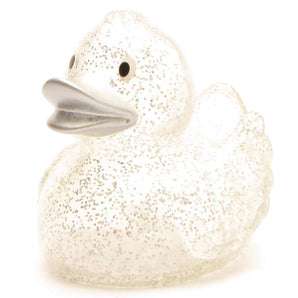 Badeente Britta - Glitzer mit silbernem Schnabel