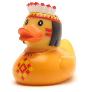 Badeente Indianer Häuptling - orange