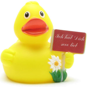 Badeente "Ich habe dich sooo lieb"