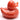 Glitzer Quietscheentchen - rot - L