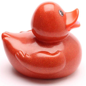 Glitzer Quietscheentchen - rot - L