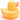 Glitzer Quietscheentchen - orange - L