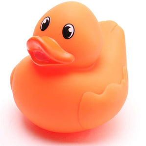 Quietscheentchen Flavia - orange - L: 13 cm