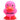 Stehente - pink - L - PERSONALISIERT - schwarz