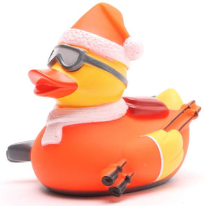 Badeente Schifahrer - orange