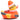 Badeente Schifahrer - orange