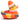 Badeente Skifahrer - orange