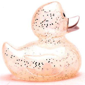 Quietscheente Glitzer silber