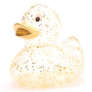 Quietscheente Glitzer gold