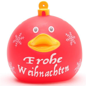Weihnachtskugel Badeente - "Frohe Weihnachten"