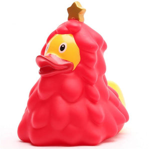 Badeente Weihnachtsbaum -  rot