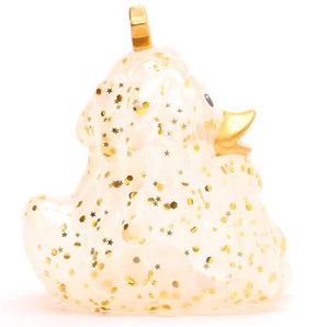 Badeente Weihnachtsbaum -  Glitzer-gold