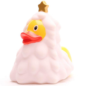 Badeente Weihnachtsbaum -  weiss