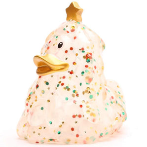 Badeente Weihnachtsbaum -  Glitzer bunt