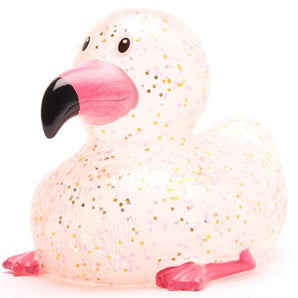 Glitzer Badeente Flamingo