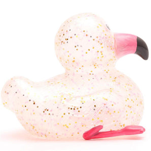 Glitzer Badeente Flamingo