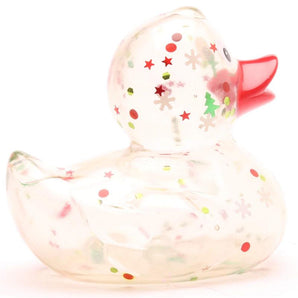 Badeente Xmas Glitzer - roter Schnabel