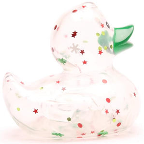 Badeente Xmas Glitzer - grüner Schnabel