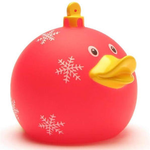 Weihnachtskugel Badeente - rot