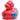 Badeente Superheld rot-blau