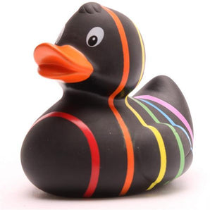 Quietscheente Rainbow - schwarz