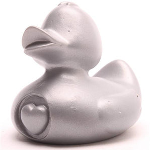 "Mein Herz" Badeente - silber