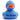 Ente Helene - blau - 8 cm - PERSONALISIERT - schwarz