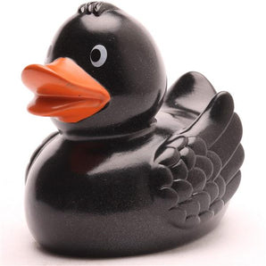 Badeente Alva - schwarz-glitzer