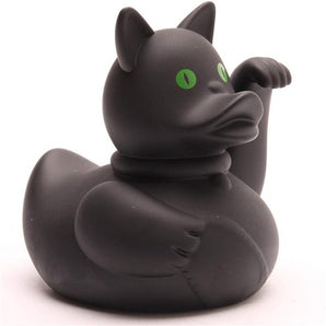 Winkekatze Badeente - schwarz
