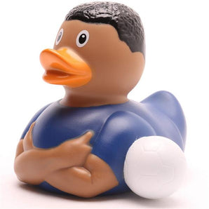 Fußballstar blau Badeente