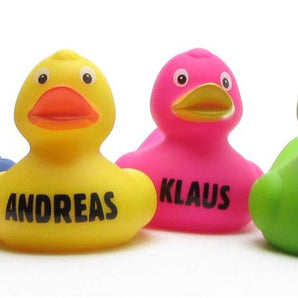 Ente Alva schwarz-glitzer - Personalisiert