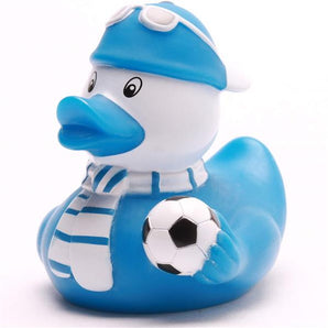 Quietscheente Fußball-Fan  blau-weiss