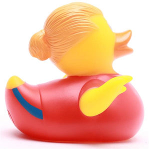 Badeente Fußball-Star - rot