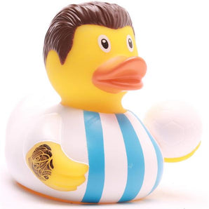 Badeente Fußball-Star - weiss