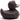 Badeente Thank You - schwarz