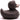 Badeente Thank You - schwarz