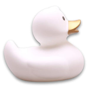Badeente  weiss mit goldenem Schnabel