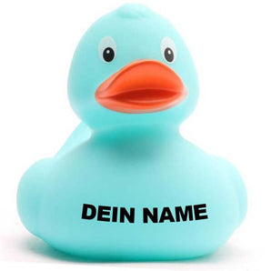Ente Immi - türkis - 8 cm - Personalisiert