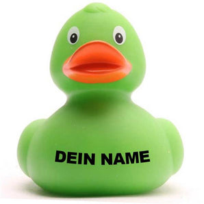 Ente Janet - grün - 8 cm - Personalisiert