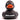 Ente Leslie - schwarz - 8 cm - PERSONALISIERT - weiss
