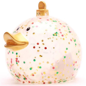 Weihnachtskugel Badeente - Glitzer