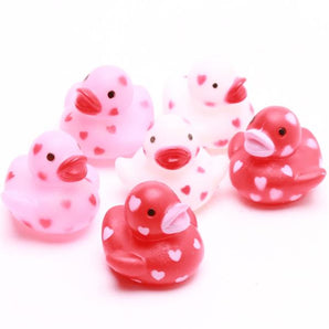 Mini Badeenten Herzchen - 6er Set