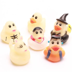 Mini Badeenten Halloween - Glow in the dark - 6er Set