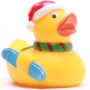 Quietscheentchen Weihnachtsmann Ski