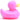 Badeente pink mit gelben Schnabel
