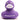 Ente Nikita - lila- 8 cm - PERSONALISIERT - weiss