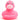 Ente Olivia - pink - 8 cm - PERSONALISIERT - weiss