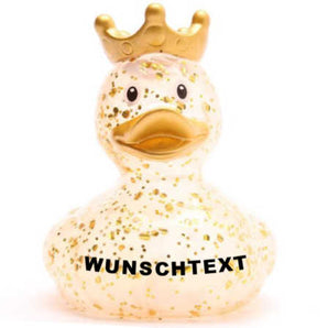 Ente König Glitzer gold - Personalisiert