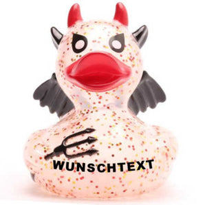 Teufel Ente Glitzer - Personalisiert