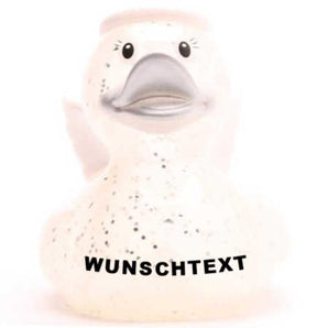 Glitzer Engel Ente mit Wimpern - Personalisiert
